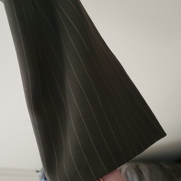 Worth Olive Green & White Pinstripe One Button Blazer Size 8 NWT'S - Picture 3 of 11